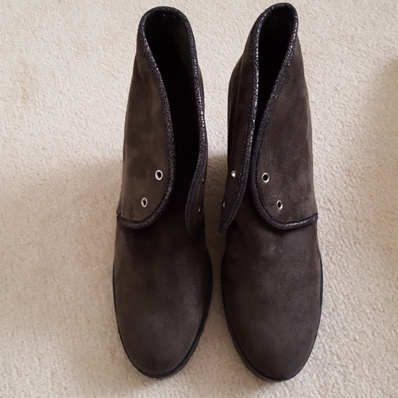 Anthropologie Vanessa Wu Wedge Booties 41 - Picture 2 of 5